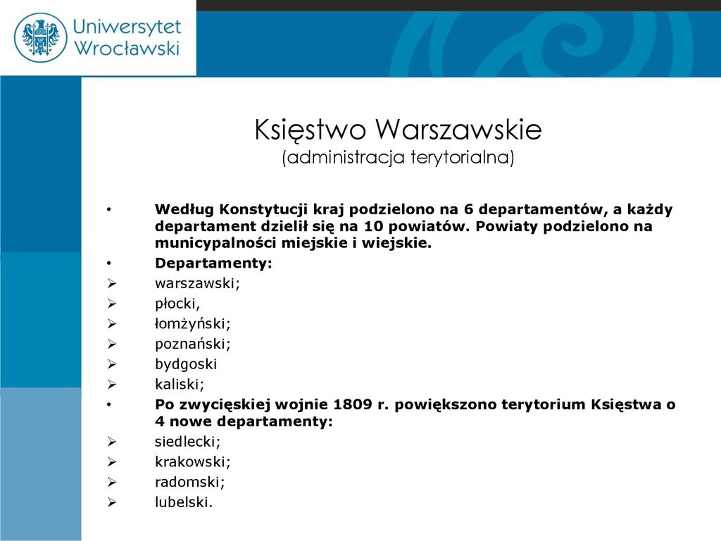 Administracja Księstwa Warszawskiego ppt pobierz